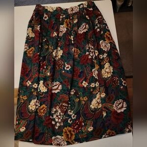 WORTHINGTON Vintage Pleated Floral Skirt